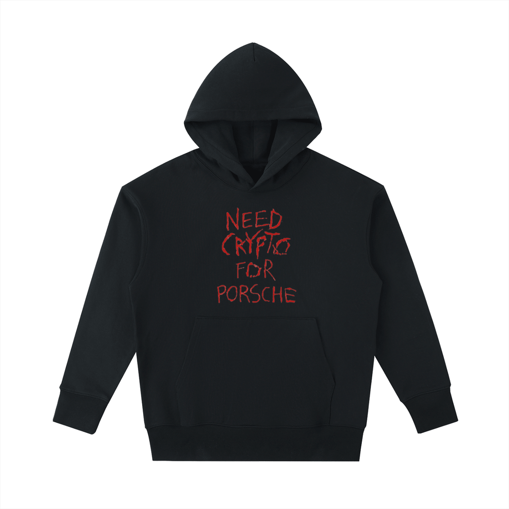 Need Crypto For Porsche: Essential Ultra Heavyweight Cotton Hoodie - InitialC
