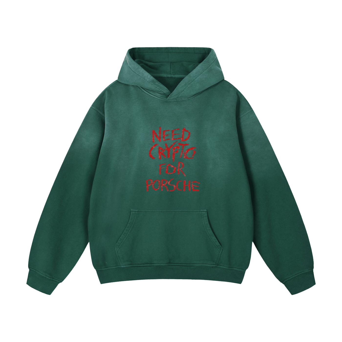 Need Crypto For Porsche: Heavyweight Sunfade Oversized Hoodie - InitialC