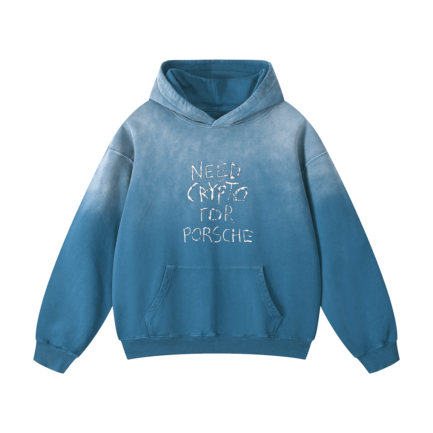 Need Crypto For Porsche: Heavyweight Sunfade Oversized Hoodie - InitialC