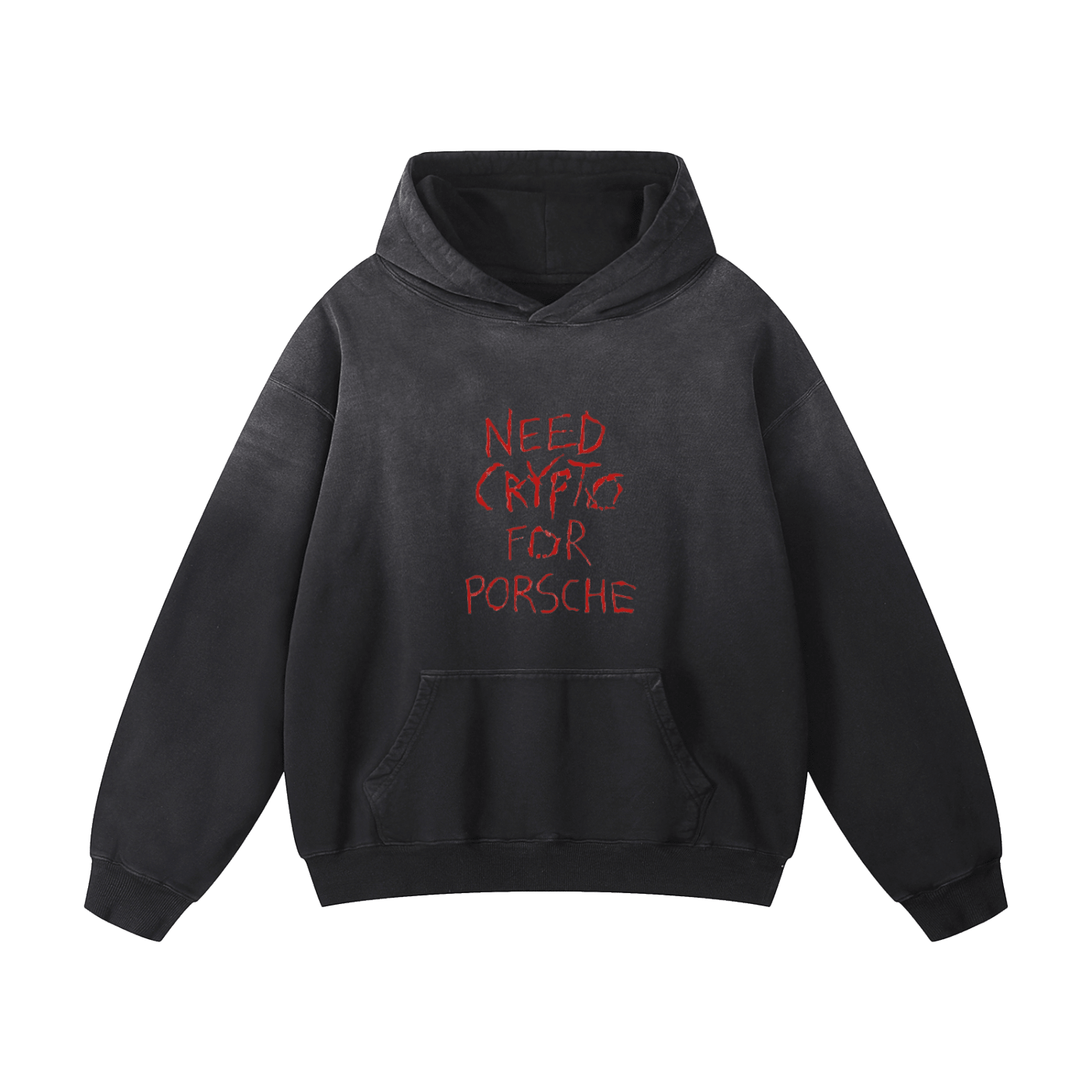 Need Crypto For Porsche: Heavyweight Sunfade Oversized Hoodie - InitialC