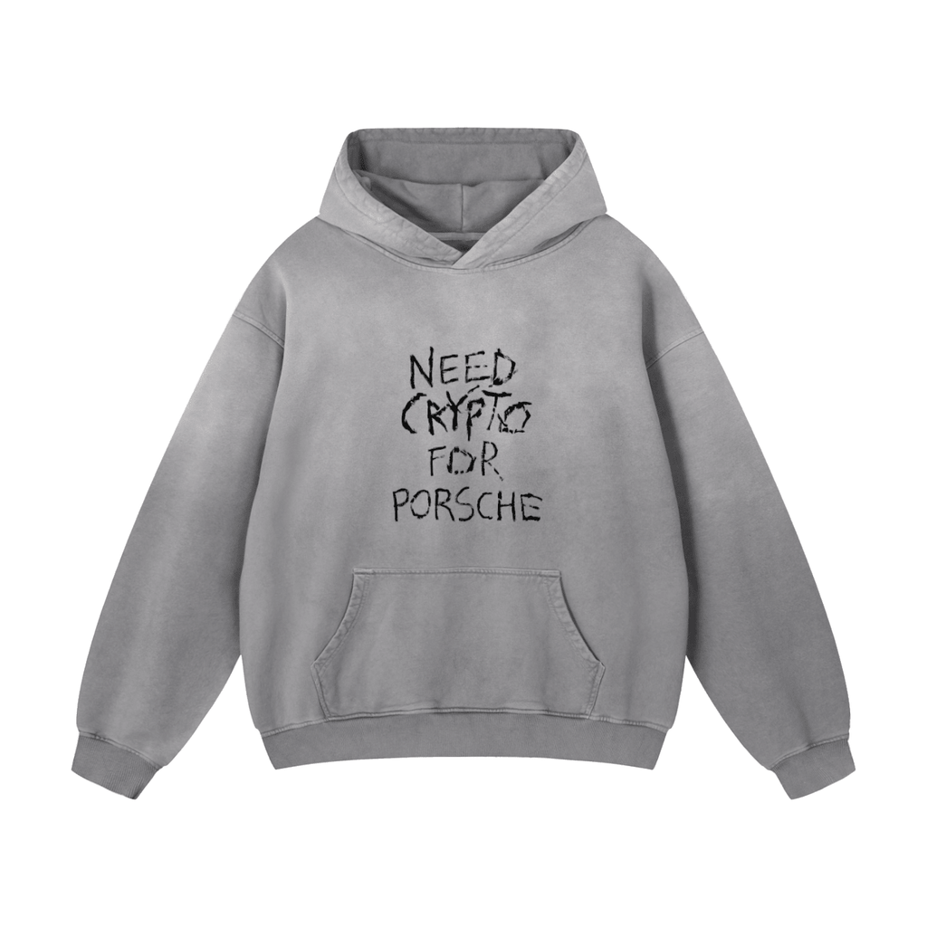 Need Crypto For Porsche: Heavyweight Sunfade Oversized Hoodie - InitialC