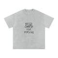 Need Crypto For Porsche: Snow Washed Oversized Cotton T-Shirt - InitialC