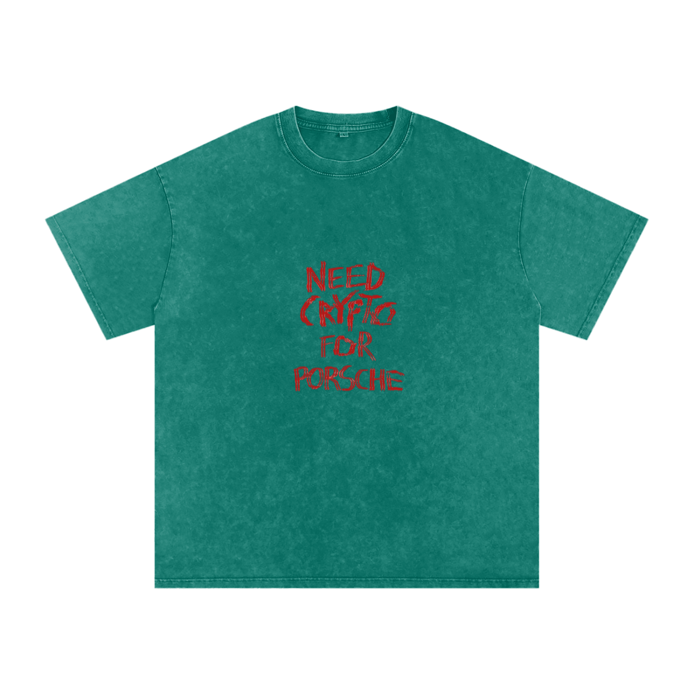Need Crypto For Porsche: Snow Washed Oversized Cotton T-Shirt - InitialC