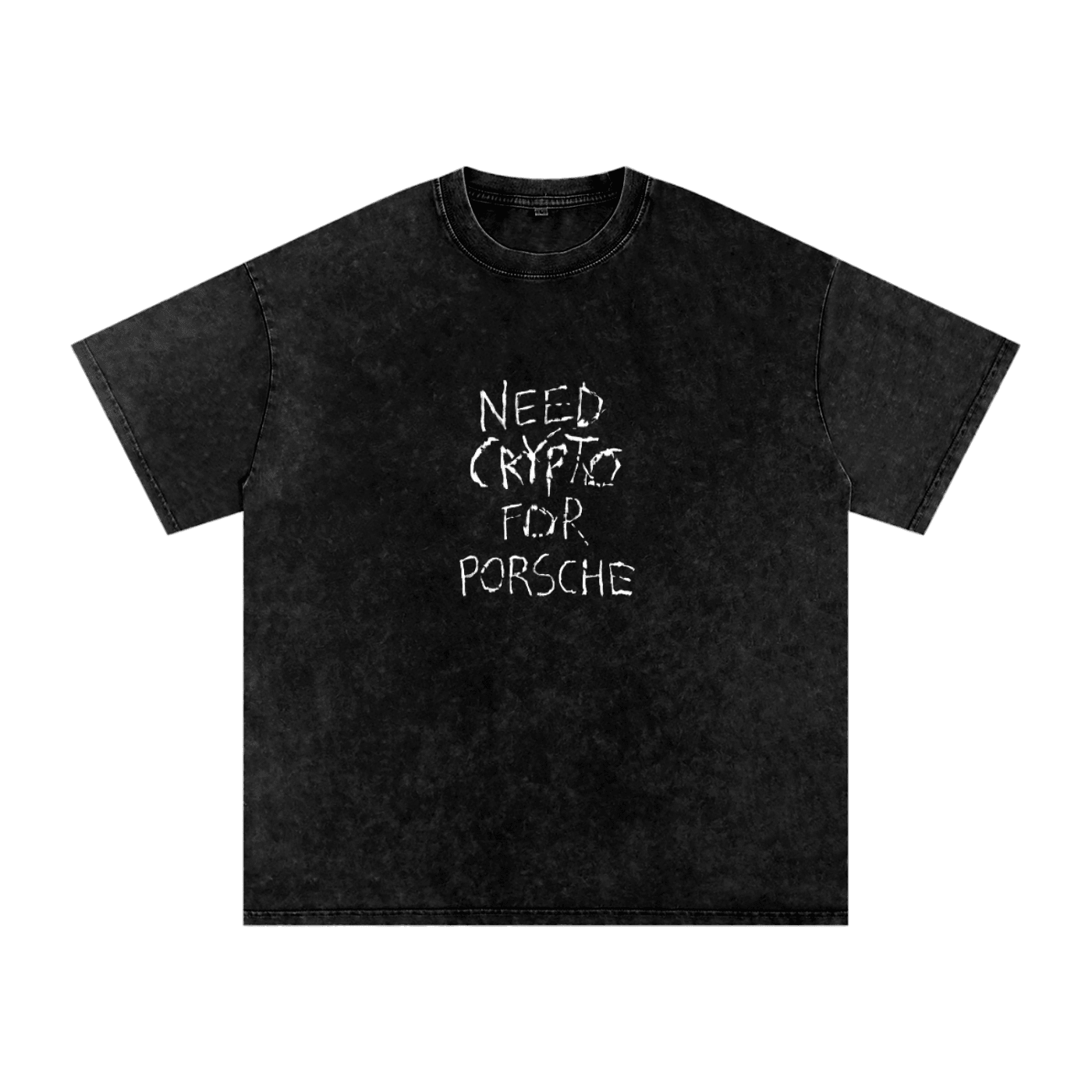 Need Crypto For Porsche: Snow Washed Oversized Cotton T-Shirt - InitialC
