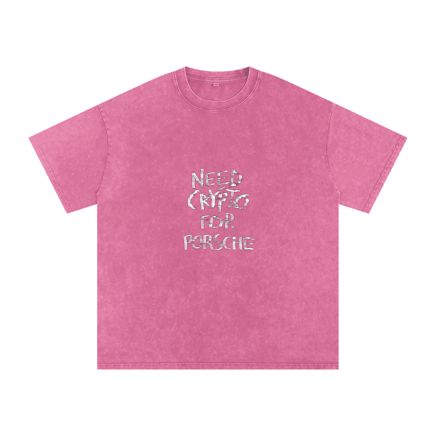 Need Crypto For Porsche: Snow Washed Oversized Cotton T-Shirt - InitialC